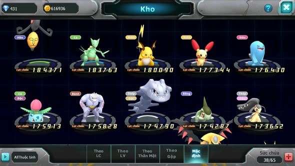 MÃ : #TTS5446 - S1858 - TOP40 - V5 - AMDLO LUGIA CELEBI GOODRA RAIKOU