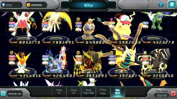 MÃ : #TTS5459 - S772 - V12 - LUGIA BÁ CHỦ HOOH BÁ CHỦ MASHADOW BC PIKACHU DYNAAMX NHIỀU PET HT