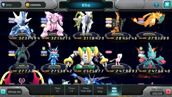 MÃ : #TTS5459 - S772 - V12 - LUGIA BÁ CHỦ HOOH BÁ CHỦ MASHADOW BC PIKACHU DYNAAMX NHIỀU PET HT