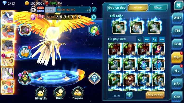 MÃ : #TTS5459 - S772 - V12 - LUGIA BÁ CHỦ HOOH BÁ CHỦ MASHADOW BC PIKACHU DYNAAMX NHIỀU PET HT