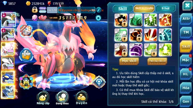 MÃ : #TTS5458 - S1288 - TOP 10 - V14 - WHITE KUYREM CỘNG HƯỞNG DYNAMAX  FULL SS CỰC BÁ BLACK CỘNG HƯỞNG DYNAMAX DIANCIE BC NHIỀU PET HT