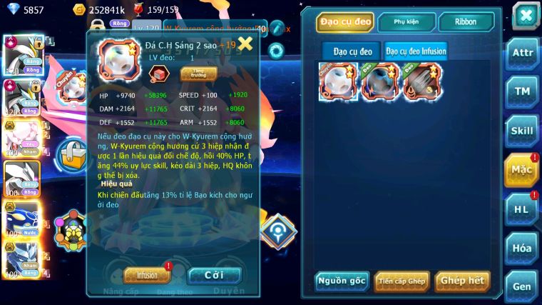 MÃ : #TTS5458 - S1288 - TOP 10 - V14 - WHITE KUYREM CỘNG HƯỞNG DYNAMAX  FULL SS CỰC BÁ BLACK CỘNG HƯỞNG DYNAMAX DIANCIE BC NHIỀU PET HT