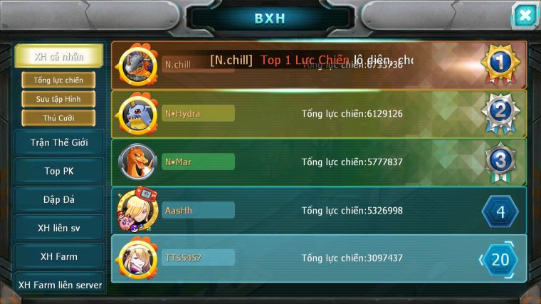 MÃ : #TTS5457 - S1848 - V7 - TOP 20 - UNVOA MES RAIKOU ĐUA TOP NGON