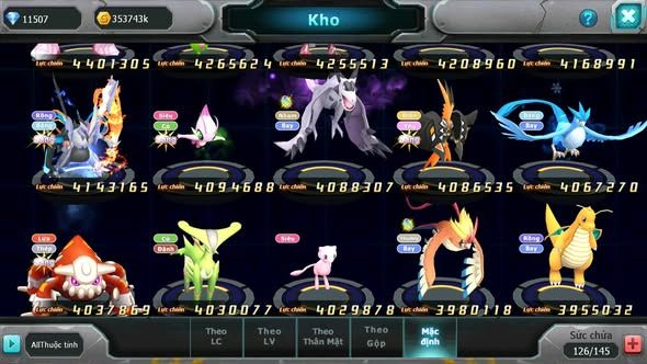 MÃ : #TTS5463 - S1235 - TOP 12 - HOOH CỘNG HƯỞNG DYNAMAX BLACK WHITE CỘNG HƯỞNG DYNAMAX RAYQUAZA CẶP CÁ BC 3 TEAM NGON