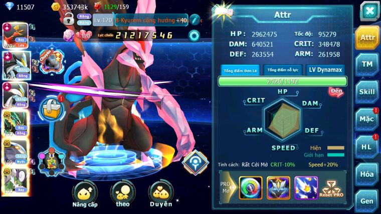 MÃ : #TTS5463 - S1235 - TOP 12 - HOOH CỘNG HƯỞNG DYNAMAX BLACK WHITE CỘNG HƯỞNG DYNAMAX RAYQUAZA CẶP CÁ BC 3 TEAM NGON