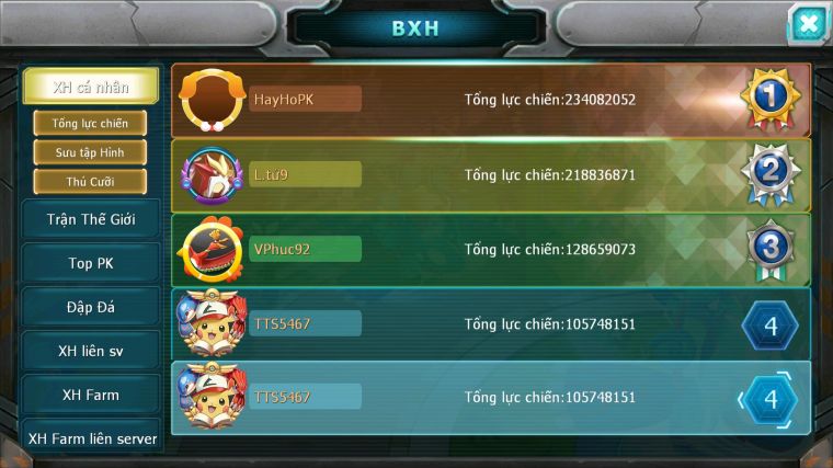 MÃ : #TTS5467 - S901 - TOP 4 ALL - V8 - 27K KC - 242 MẢNH HOOH CỘNG HƯỞNG DIANCIE CỘNG HƯỞNG DYNAMAX LC KHỦNG PALKIA CỘNG HƯỞNG NHIỀU PET BC