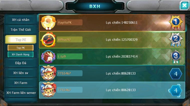 MÃ : #TTS5467 - S901 - TOP 4 ALL - V8 - 27K KC - 242 MẢNH HOOH CỘNG HƯỞNG DIANCIE CỘNG HƯỞNG DYNAMAX LC KHỦNG PALKIA CỘNG HƯỞNG NHIỀU PET BC