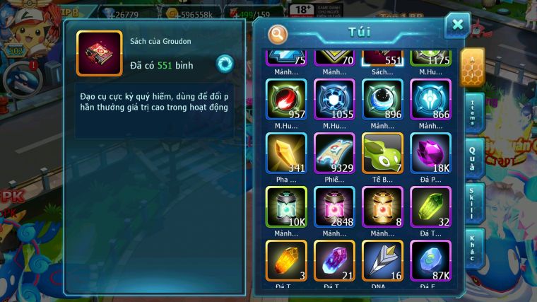 MÃ : #TTS5467 - S901 - TOP 4 ALL - V8 - 27K KC - 242 MẢNH HOOH CỘNG HƯỞNG DIANCIE CỘNG HƯỞNG DYNAMAX LC KHỦNG PALKIA CỘNG HƯỞNG NHIỀU PET BC