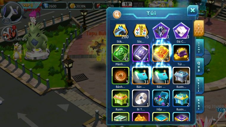 MÃ : #TTS5475 - S1822 - TOP 43 V8 - TAPU BULU BÁ CHỦ HOOH CẶP LATI NHIỀU PET HT
