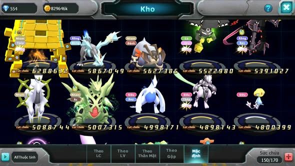 MÃ : #TTS5477 - S1386 - TOP44 - V13 - DIANCIE CỘNG HƯỞNG DYNAMAX LC KHỦNG UNVOA WB BÁ CHỦ TAPUFINI BC NHIỀU PET BC