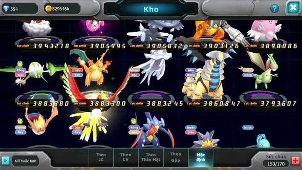 MÃ : #TTS5477 - S1386 - TOP44 - V13 - DIANCIE CỘNG HƯỞNG DYNAMAX LC KHỦNG UNVOA WB BÁ CHỦ TAPUFINI BC NHIỀU PET BC