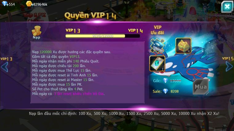 MÃ : #TTS5477 - S1386 - TOP44 - V13 - DIANCIE CỘNG HƯỞNG DYNAMAX LC KHỦNG UNVOA WB BÁ CHỦ TAPUFINI BC NHIỀU PET BC
