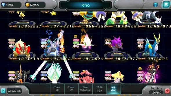 MÃ : #TTS5486 - S207 - TOP3 - V14 - 43K KC -DIANCIE  - HOOH - PALKIA - YVETAL CỘNG HƯỞNG 3 TEAM CỰC CHẤT