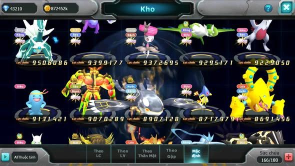 MÃ : #TTS5486 - S207 - TOP3 - V14 - 43K KC -DIANCIE  - HOOH - PALKIA - YVETAL CỘNG HƯỞNG 3 TEAM CỰC CHẤT