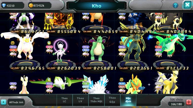 MÃ : #TTS5486 - S207 - TOP3 - V14 - 43K KC -DIANCIE  - HOOH - PALKIA - YVETAL CỘNG HƯỞNG 3 TEAM CỰC CHẤT