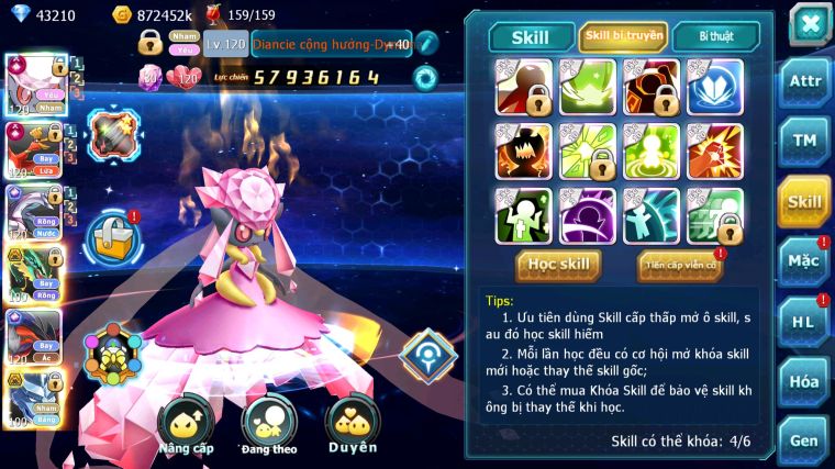 MÃ : #TTS5486 - S207 - TOP3 - V14 - 43K KC -DIANCIE  - HOOH - PALKIA - YVETAL CỘNG HƯỞNG 3 TEAM CỰC CHẤT