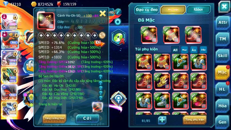MÃ : #TTS5486 - S207 - TOP3 - V14 - 43K KC -DIANCIE  - HOOH - PALKIA - YVETAL CỘNG HƯỞNG 3 TEAM CỰC CHẤT