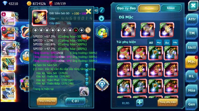 MÃ : #TTS5486 - S207 - TOP3 - V14 - 43K KC -DIANCIE  - HOOH - PALKIA - YVETAL CỘNG HƯỞNG 3 TEAM CỰC CHẤT