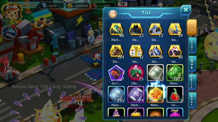 MÃ : #TTS5494 - S1619 - TOP13 - 1K7 SÁCH - V14 - 23K KC - HOOH BÁ CHỦ DYNAMAX YVETAL BÁ CHỦ THẦN GIÓ BC UNVOA QVLD BC CẶP L;ATI BC MEW GIÁP BC