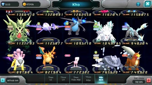 MÃ : #TTS5491 - S1213 - V4 - UNVOA HOOH LUGIA GIRATINA NHIỀU PET HT