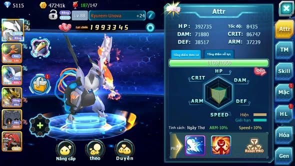 MÃ : #TTS5491 - S1213 - V4 - UNVOA HOOH LUGIA GIRATINA NHIỀU PET HT