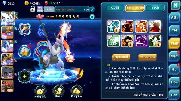 MÃ : #TTS5491 - S1213 - V4 - UNVOA HOOH LUGIA GIRATINA NHIỀU PET HT