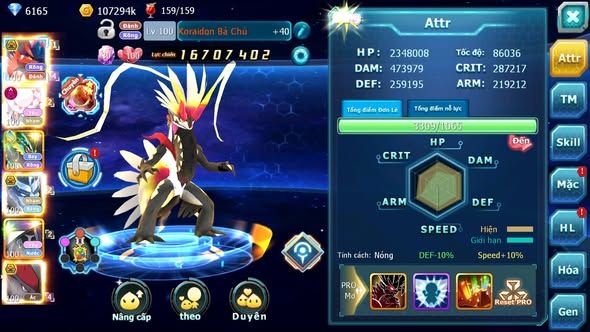 MÃ : #TTS5500 - S1607 - TOP39 - V14 - KORAIDON BÁ CHỦ DIANCIE DYANAMX RẮN BĂNG ZOROA BC CẶP LATI BC