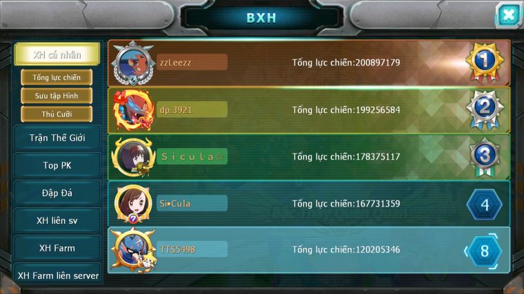 MÃ : #TTS5498 - S986 - TOP5 - V17 - HOOH CỘNG HƯỞNG DYANAMX YVETAL CH VUA KIẾM VUA KHIÊN BÁ CHỦ WB DYNAMAX UNVOA BC NGON LÀNH