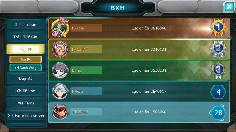 MÃ : #TTS5497 - S1860 - V5 - TOP 28 - UNVOA MES RAIKOU ĐUA TOP NGON