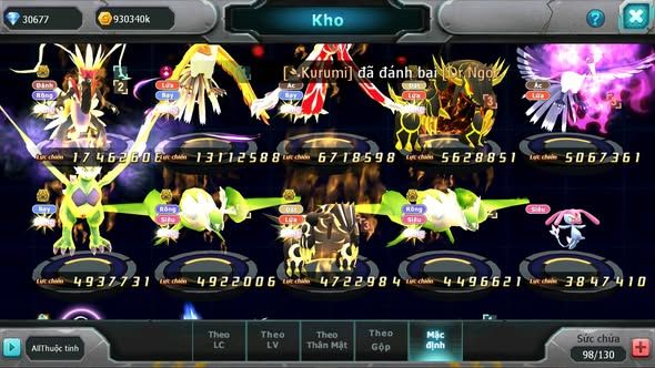 MÃ : #TTS5501 - S1610 - TOP 18PK - 30K KC - V15 - KORAIDON BÁ CHỦ SÉT HH BUILD TỐT HOOH DYNAMAX YVETAL BC NHIỀU PET HT QUÁ NGON