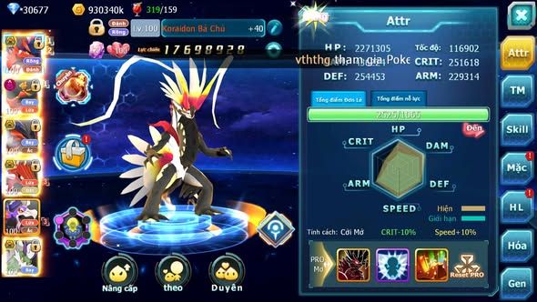MÃ : #TTS5501 - S1610 - TOP 18PK - 30K KC - V15 - KORAIDON BÁ CHỦ SÉT HH BUILD TỐT HOOH DYNAMAX YVETAL BC NHIỀU PET HT QUÁ NGON
