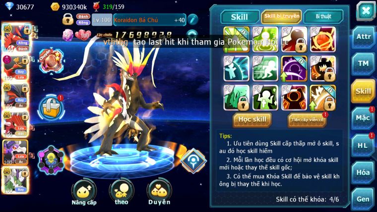 MÃ : #TTS5501 - S1610 - TOP 18PK - 30K KC - V15 - KORAIDON BÁ CHỦ SÉT HH BUILD TỐT HOOH DYNAMAX YVETAL BC NHIỀU PET HT QUÁ NGON