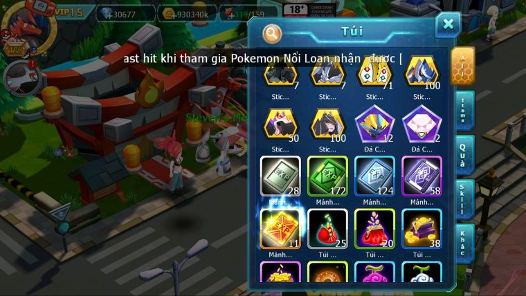 MÃ : #TTS5501 - S1610 - TOP 18PK - 30K KC - V15 - KORAIDON BÁ CHỦ SÉT HH BUILD TỐT HOOH DYNAMAX YVETAL BC NHIỀU PET HT QUÁ NGON