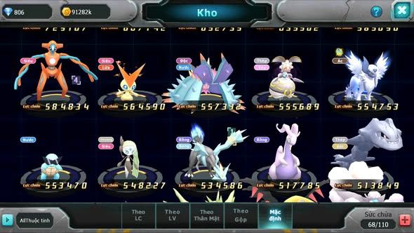 MÃ : #TTS5509 - S1254 - V10 - UNVOA HOOH SÁNG THẾ LUGIA THẦN GIÓ CẶP LATI
