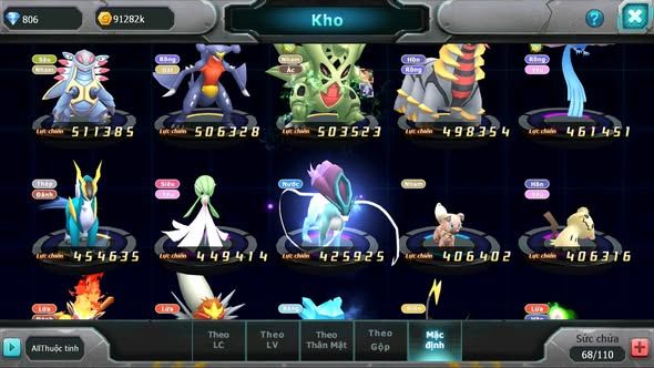 MÃ : #TTS5509 - S1254 - V10 - UNVOA HOOH SÁNG THẾ LUGIA THẦN GIÓ CẶP LATI