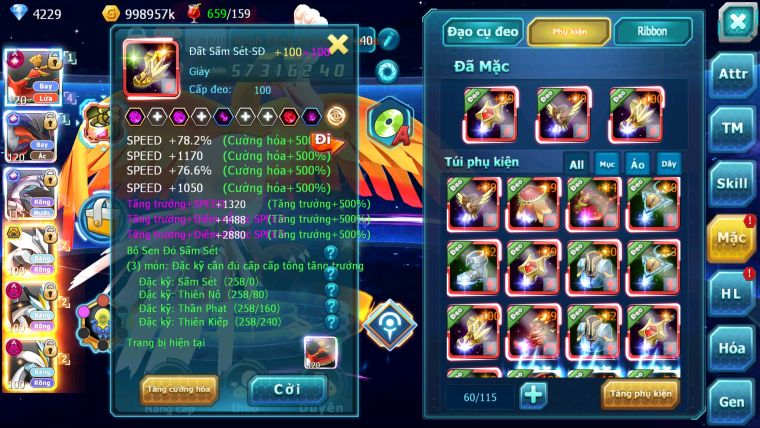 MÃ : #TTS5506 - S1253 -TOP3-4 ALL - HOOH CỘNG HƯỞNG DYANAMX LC KHỦNG YVETAL CH PALKIA CH UNVOA BÁ CHỦ WB DYANAMX 3 TEAM CỰC NGON