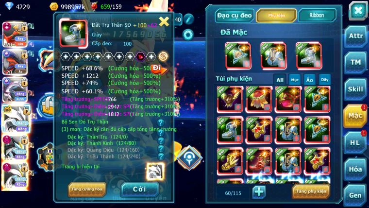 MÃ : #TTS5506 - S1253 -TOP3-4 ALL - HOOH CỘNG HƯỞNG DYANAMX LC KHỦNG YVETAL CH PALKIA CH UNVOA BÁ CHỦ WB DYANAMX 3 TEAM CỰC NGON