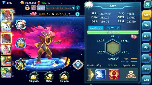 MÃ : #TTS5515 - S1296 - BTAA BÁ CHỦ UNVOA ZOROA BC MES HOOH RAYQUAZA NHIỀU PET HT