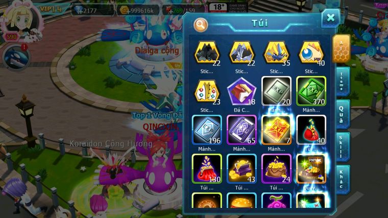 MÃ : #TTS5516 - S1163 - TOP 4LC - V14 - DIALGA CỘNG HƯỞNG PALKIA CỘNG HƯỞNG YVETAL CỘNG HƯỞNG HOOH CH DYNAMAX