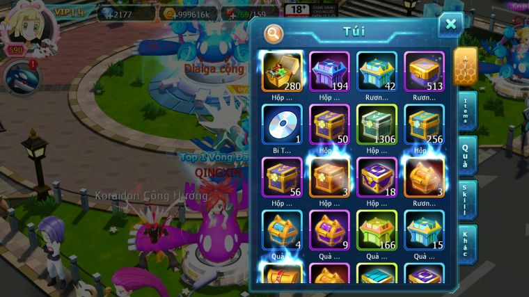 MÃ : #TTS5516 - S1163 - TOP 4LC - V14 - DIALGA CỘNG HƯỞNG PALKIA CỘNG HƯỞNG YVETAL CỘNG HƯỞNG HOOH CH DYNAMAX