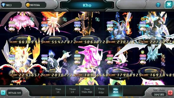 MÃ : #TTS5529 - S50 - TOP2 ALL - V16 - HOOH DIANCIE CỘNG HƯỞNG DYNAAMX LC KHỦNG RAYQUAZA BC UNVOA WB BC MEGANEC HOOPA BC
