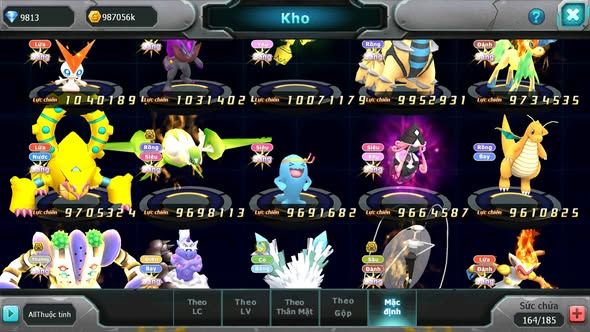 MÃ : #TTS5529 - S50 - TOP2 ALL - V16 - HOOH DIANCIE CỘNG HƯỞNG DYNAAMX LC KHỦNG RAYQUAZA BC UNVOA WB BC MEGANEC HOOPA BC
