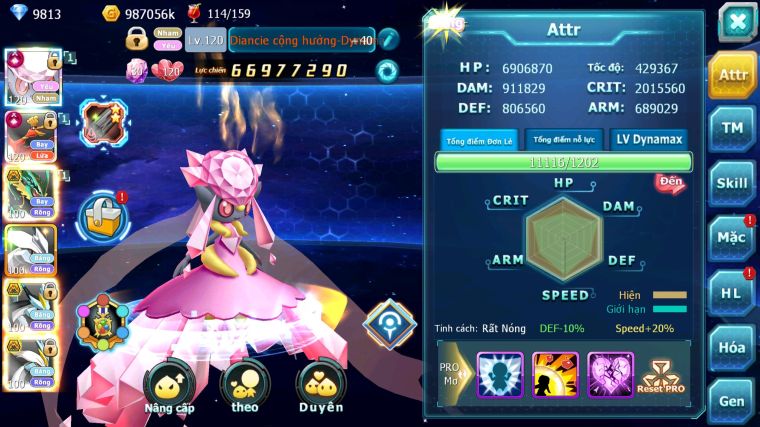 MÃ : #TTS5529 - S50 - TOP2 ALL - V16 - HOOH DIANCIE CỘNG HƯỞNG DYNAAMX LC KHỦNG RAYQUAZA BC UNVOA WB BC MEGANEC HOOPA BC