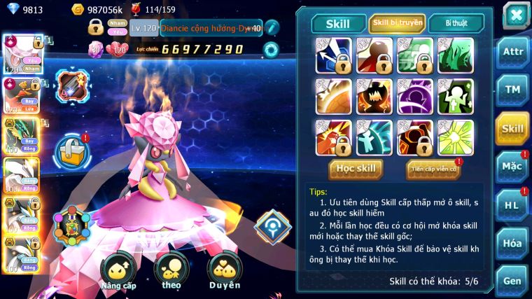 MÃ : #TTS5529 - S50 - TOP2 ALL - V16 - HOOH DIANCIE CỘNG HƯỞNG DYNAAMX LC KHỦNG RAYQUAZA BC UNVOA WB BC MEGANEC HOOPA BC