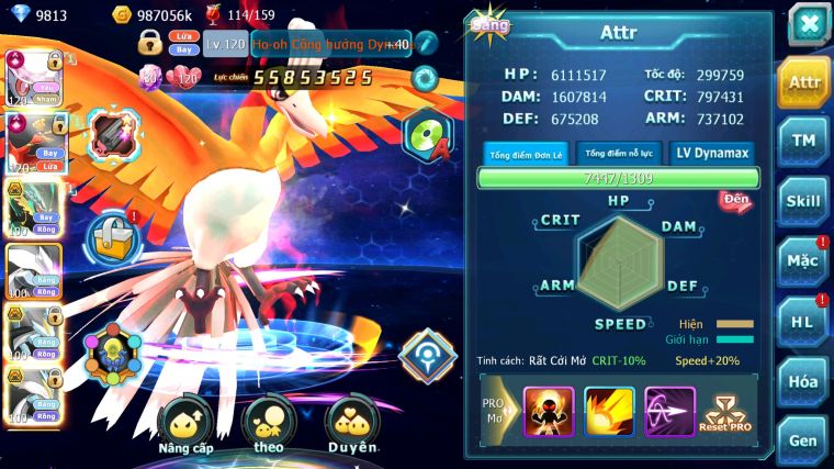 MÃ : #TTS5529 - S50 - TOP2 ALL - V16 - HOOH DIANCIE CỘNG HƯỞNG DYNAAMX LC KHỦNG RAYQUAZA BC UNVOA WB BC MEGANEC HOOPA BC