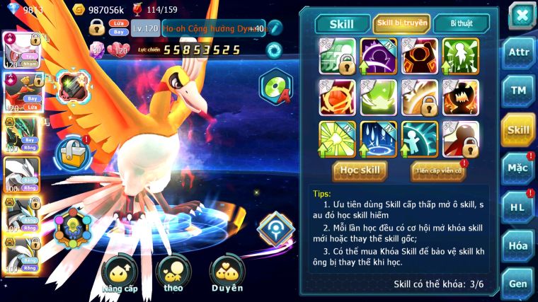 MÃ : #TTS5529 - S50 - TOP2 ALL - V16 - HOOH DIANCIE CỘNG HƯỞNG DYNAAMX LC KHỦNG RAYQUAZA BC UNVOA WB BC MEGANEC HOOPA BC