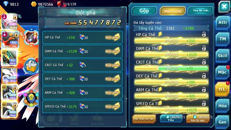 MÃ : #TTS5529 - S50 - TOP2 ALL - V16 - HOOH DIANCIE CỘNG HƯỞNG DYNAAMX LC KHỦNG RAYQUAZA BC UNVOA WB BC MEGANEC HOOPA BC