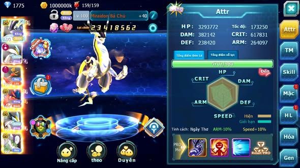 MÃ : #TTS5527 - S1683 - TOP 9 - V15 - CẶP RỒNG BÁ CHỦ WHITE CỘNG HƯỞNG DYANAMX BLACK BC HOOH DYNAMAX THẦN GIÓ 3 TEAM NGON