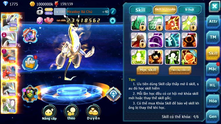 MÃ : #TTS5527 - S1683 - TOP 9 - V15 - CẶP RỒNG BÁ CHỦ WHITE CỘNG HƯỞNG DYANAMX BLACK BC HOOH DYNAMAX THẦN GIÓ 3 TEAM NGON