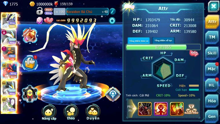 MÃ : #TTS5527 - S1683 - TOP 9 - V15 - CẶP RỒNG BÁ CHỦ WHITE CỘNG HƯỞNG DYANAMX BLACK BC HOOH DYNAMAX THẦN GIÓ 3 TEAM NGON